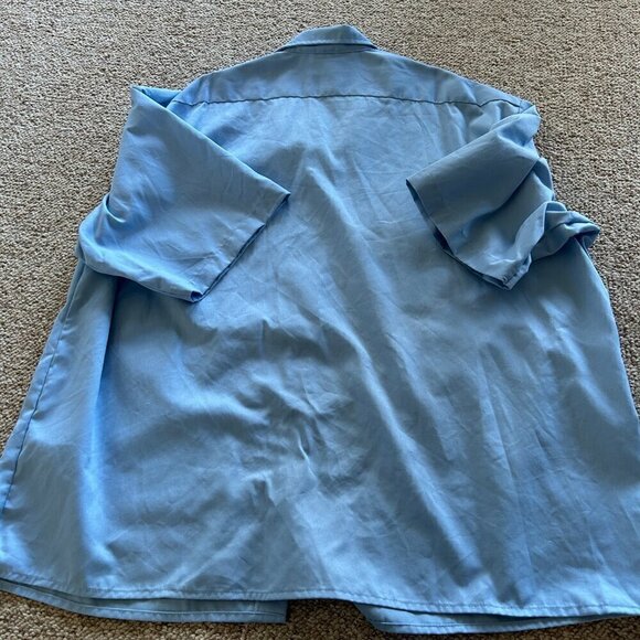Dickies Men's 4X Blue Work Shirt – Vintage, Short Sleeve, Durable Workwear - Picture 5 of 7